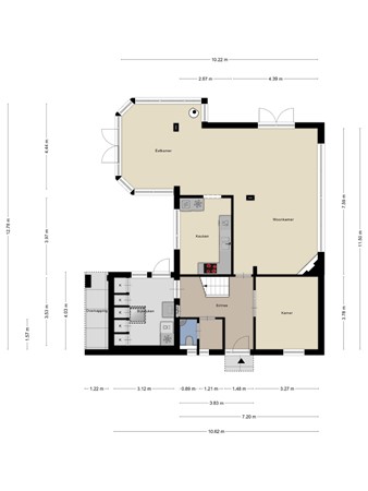 Floorplan - Rosenhofstraat 40, 5298 TC Liempde